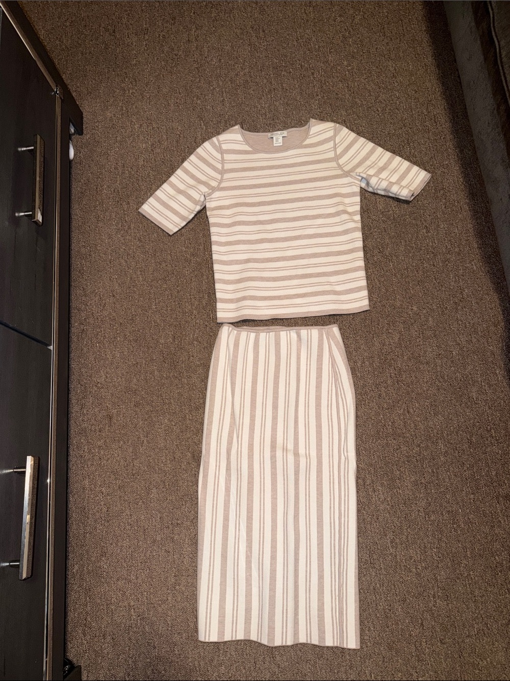 Rachel Zoe Striped two piece top and midi skirt reversible